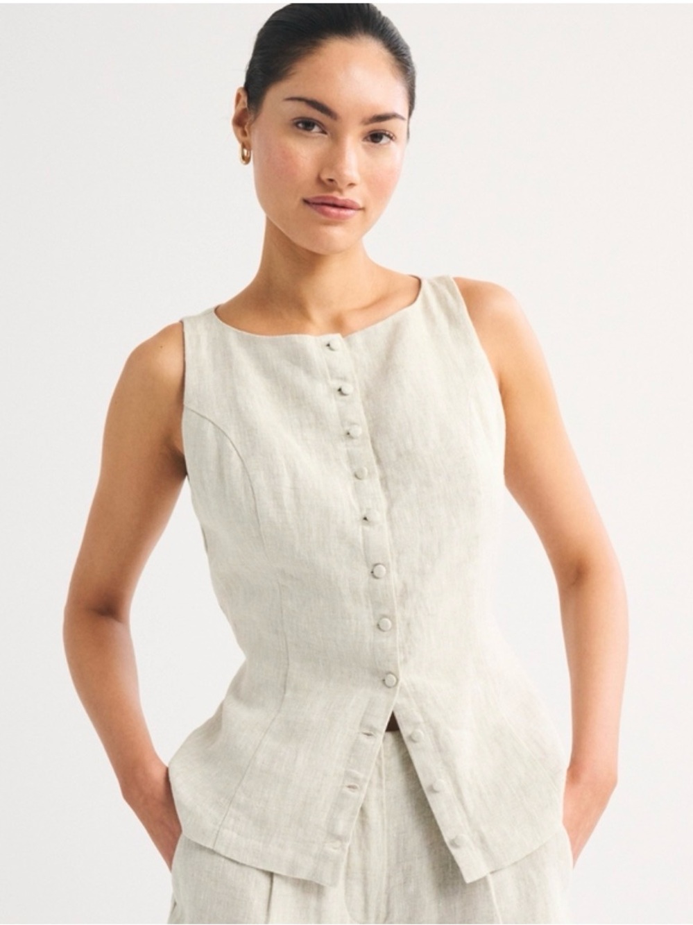 Abercrombie 100% linen matching set